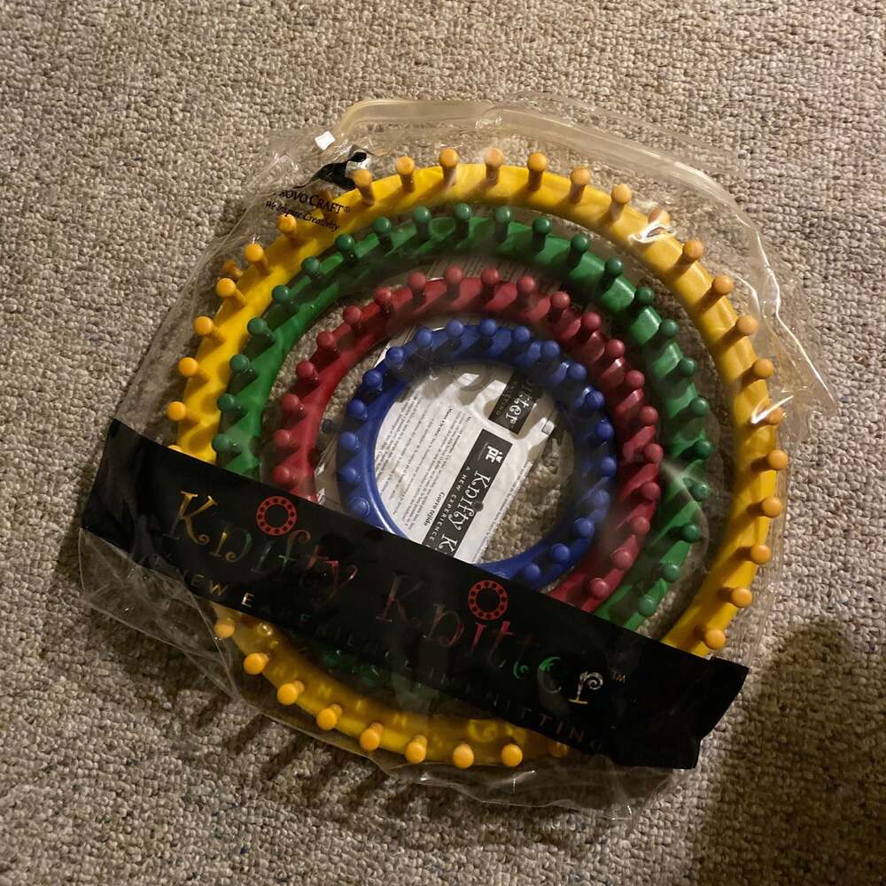 Knifty Knitter Long & Round Loom Set, 4 Piece Multi-Color Craft Kit